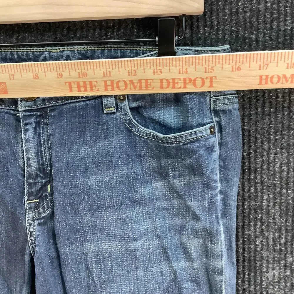 Michael Kors Jeans Womens 8 Short Blue Bootcut Stretch Denim Zip Fly Pockets